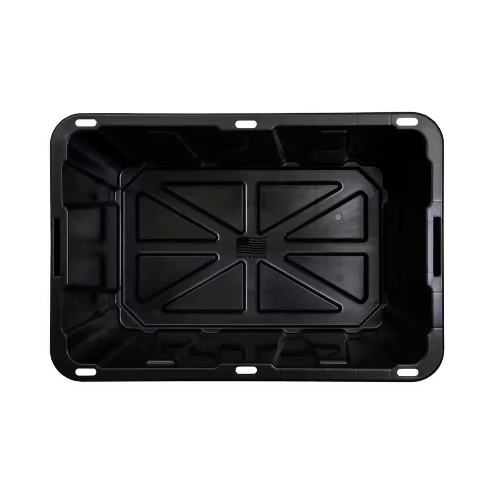 27 Gal. Tough Storage Tote in Black and Yellow