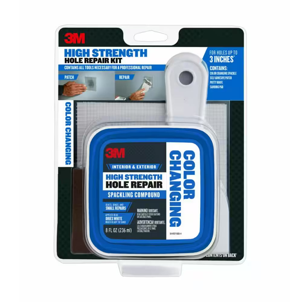 High Strength Hole Repair 8 Fl. Oz. Color Changing Spackling Compound Kit